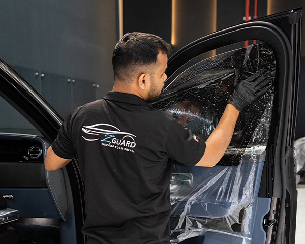 Window tinting service at ZGuard Dubai